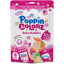 Load image into Gallery viewer, PoppinColorz Pink Pizzaz Color Bubbles - 8 Party Favors