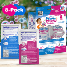 Load image into Gallery viewer, PoppinColorz Color Bubbles - 8-pack Refills