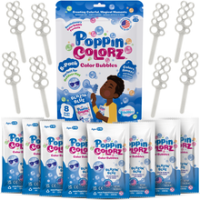 Load image into Gallery viewer, PoppinColorz Blazin&#39; Blue Color Bubbles - 8 Party Favors
