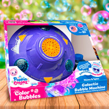 Load image into Gallery viewer, PoppinColorz™ Galactic Color Bubble Machine™ – Spins, Lights, Plays Music – Outdoor Toy for Kids Ages 6-96