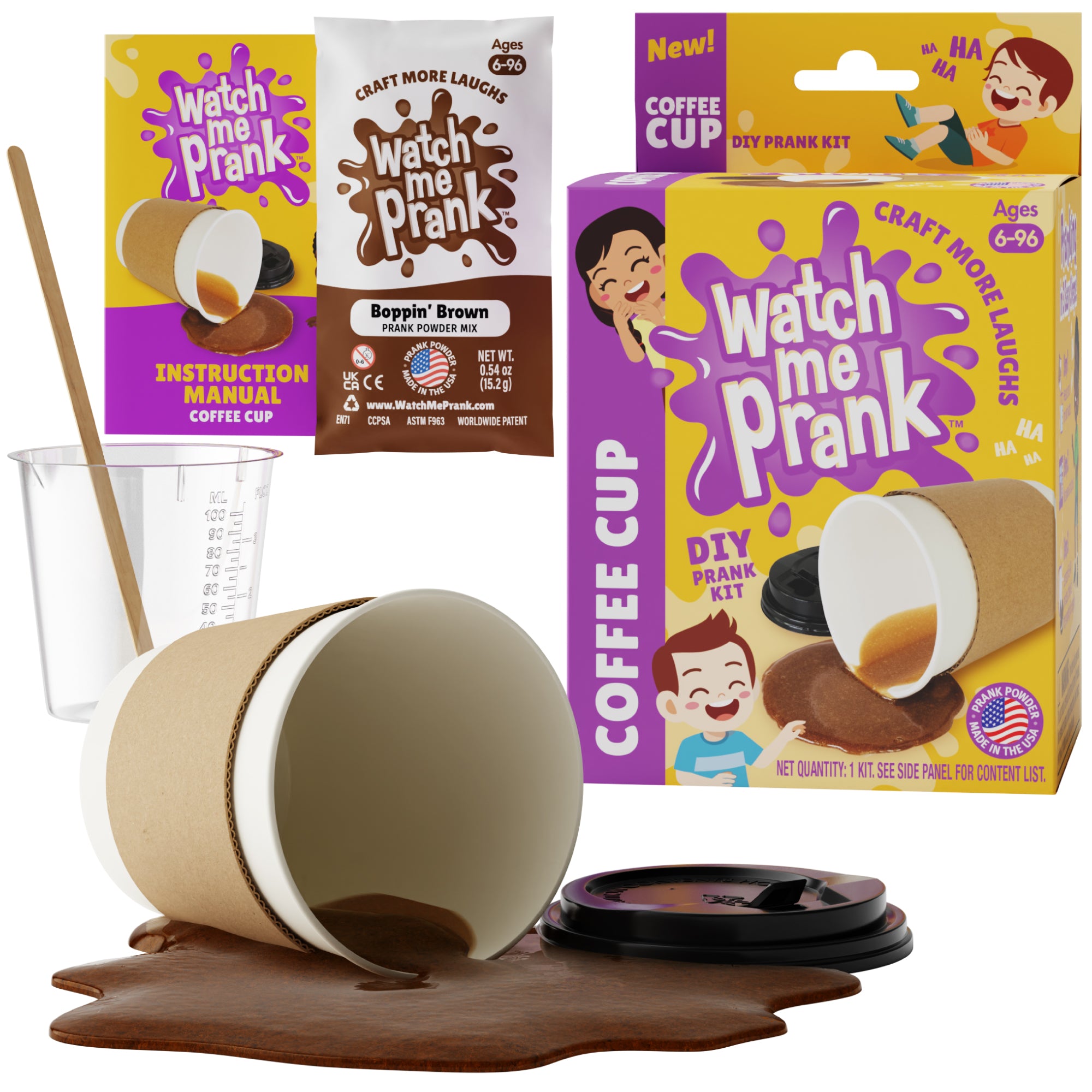 WatchMePrank DIY Coffee Cup Spill Prank Kit – South Beach Bubbles