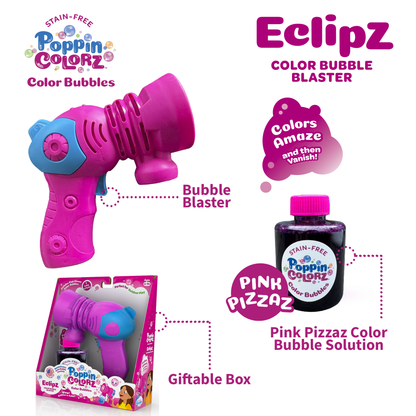 PoppinColorz Eclipz Bubble Blaster – Pink Pizzaz
