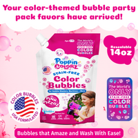 PoppinColorz™️ Stain-Free Color Bubbles Refill – Pink Pizzaz 14oz