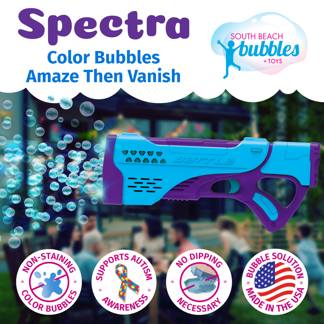 PoppinColorz Spectra: Rechargeable Color Bubble Blaster
