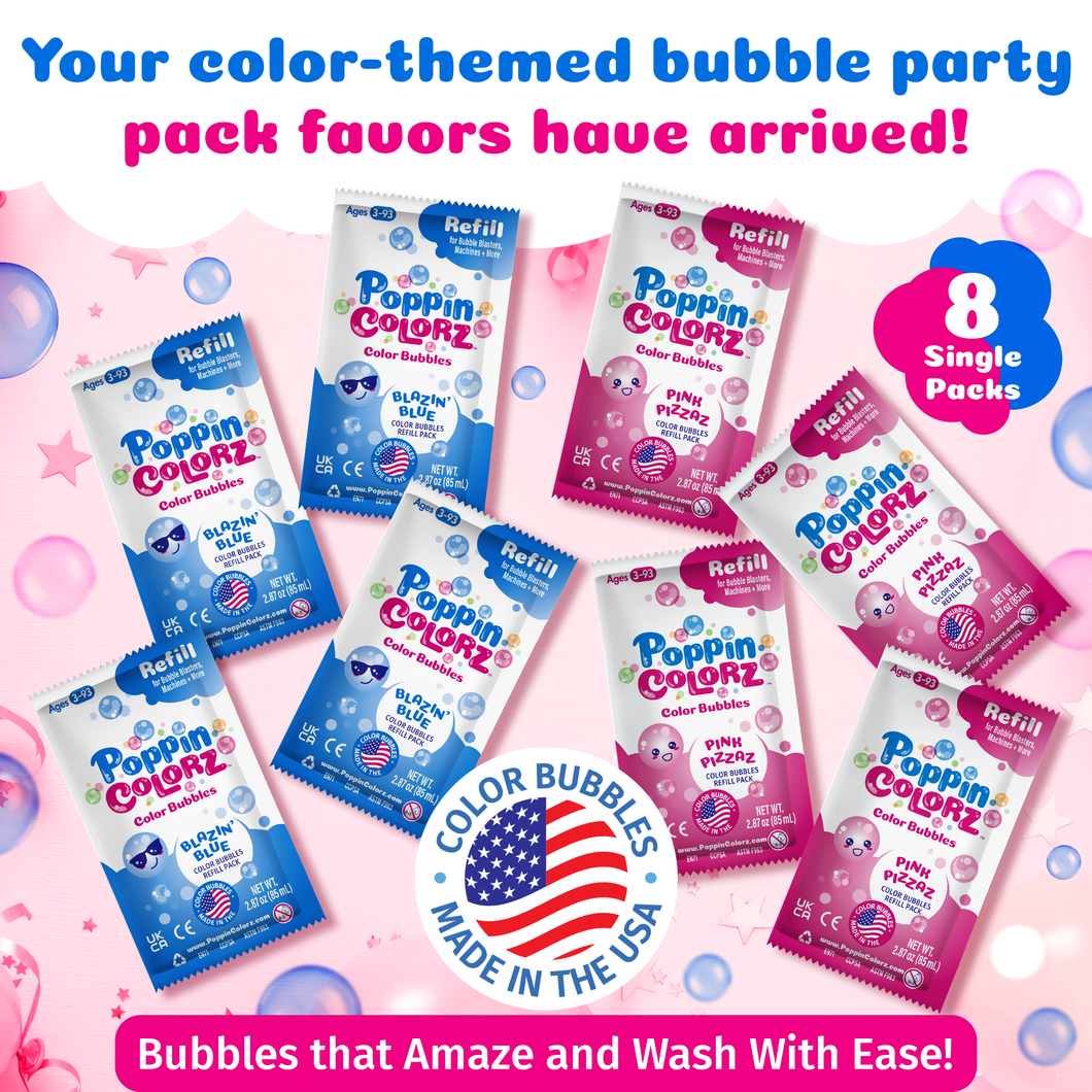 PoppinColorz Color Bubbles - 8-pack Refills