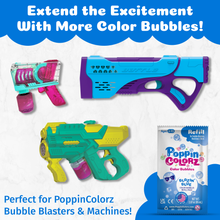 Load image into Gallery viewer, PoppinColorz Blazin&#39; Blue Color Bubbles - 4-pack Refills
