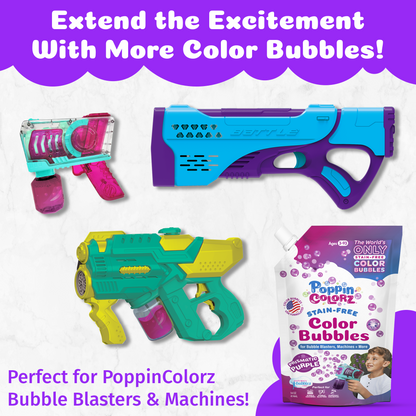 PoppinColorz™️ Stain-Free Color Bubbles Refill – Prismatic Purple 14oz