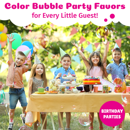 PoppinColorz Pink Pizzaz Color Bubbles - 8 Party Favors