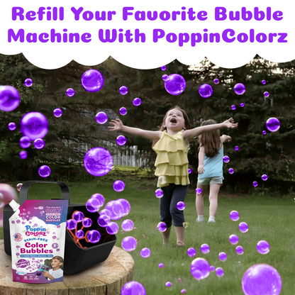 PoppinColorz™️ Stain-Free Color Bubbles Refill – Prismatic Purple 14oz