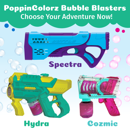 PoppinColorz Hydra: 2-in-1 Water Blaster & Color Bubble Blaster