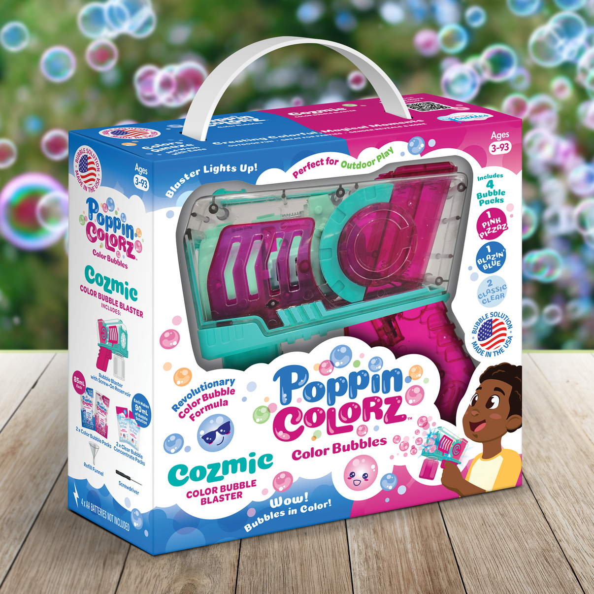 PoppinColorz Cozmic: Color Bubble Blaster – South Beach Bubbles