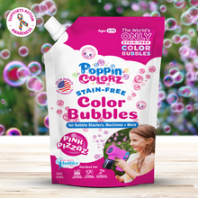 Load image into Gallery viewer, PoppinColorz™️ Stain-Free Color Bubbles Refill – Pink Pizzaz 14oz
