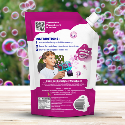 PoppinColorz™️ Stain-Free Color Bubbles Refill – Pink Pizzaz 14oz
