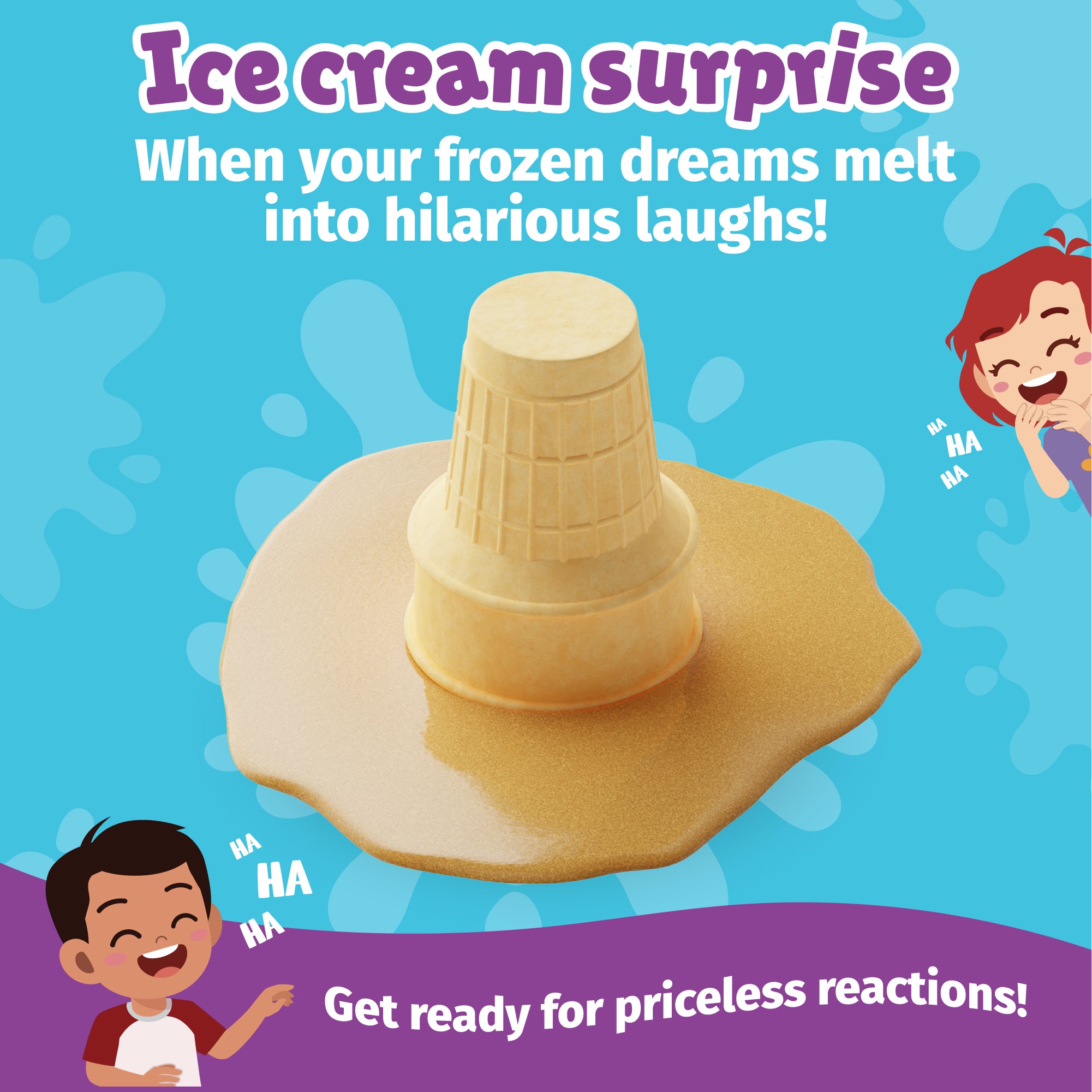 WatchMePrank DIY Ice Cream Cone Spill Prank kit – South Beach Bubbles