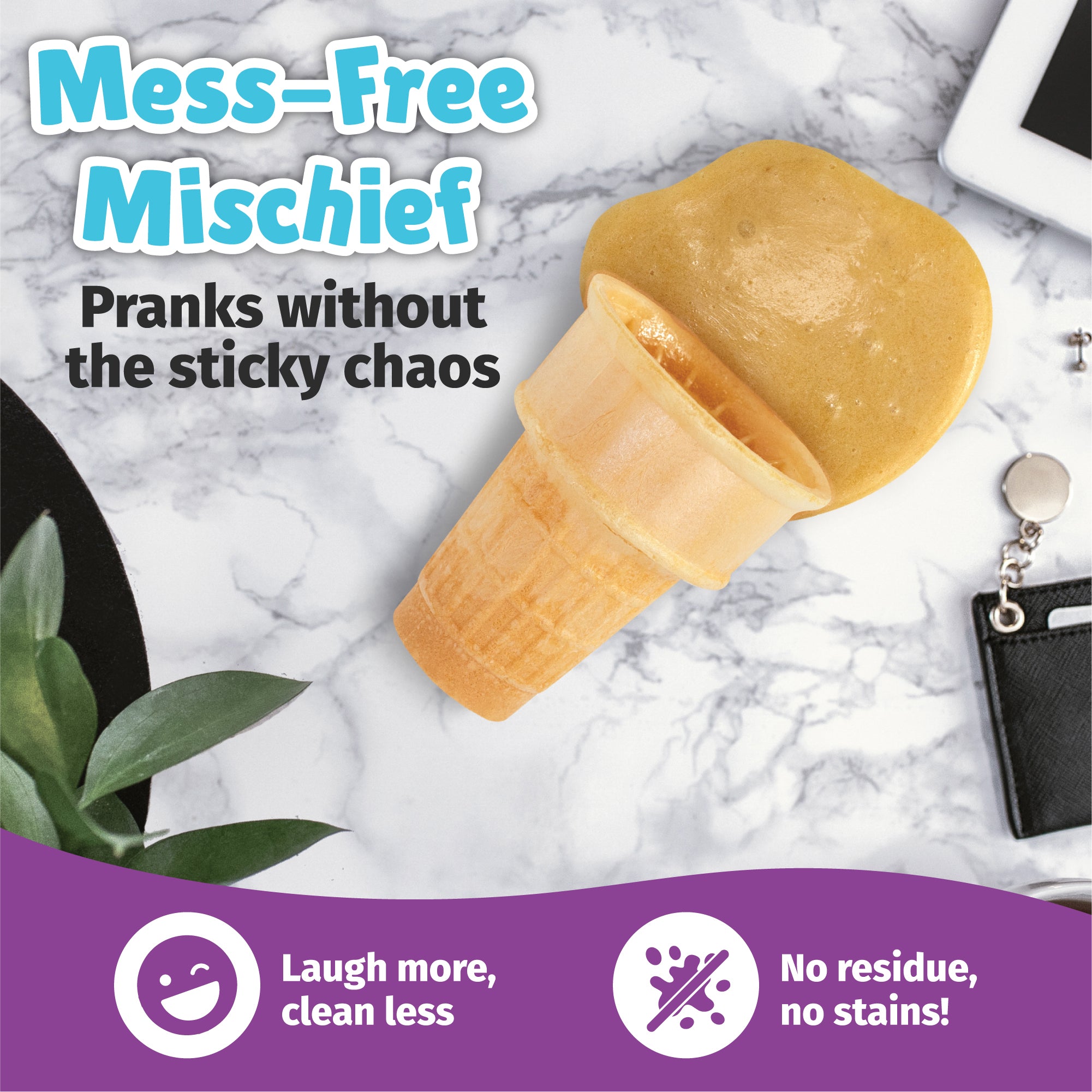 WatchMePrank DIY Ice Cream Cone Spill Prank kit – South Beach Bubbles