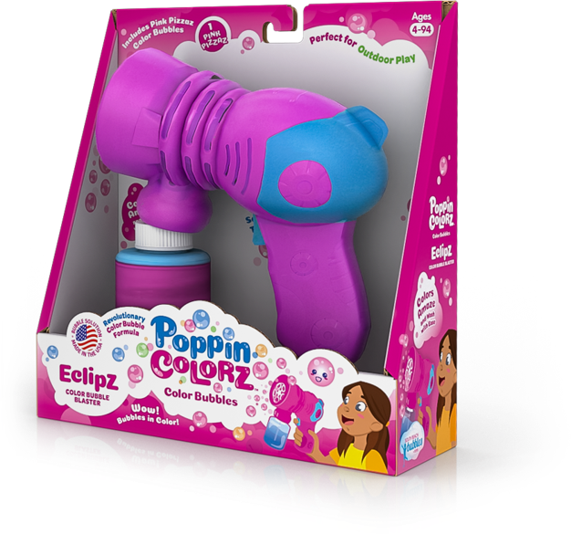 PoppinColorz Eclipz Bubble Blaster – Pink Pizzaz