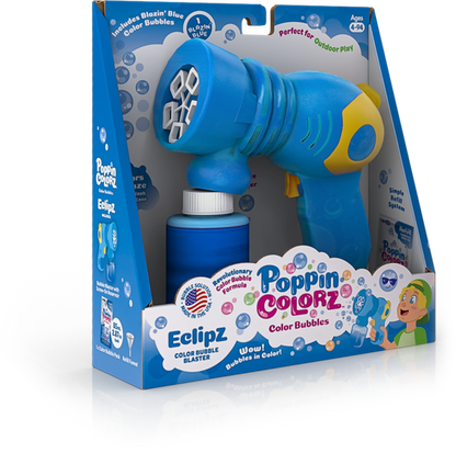 PoppinColorz Eclipz Bubble Blaster – Blazin’ Blue