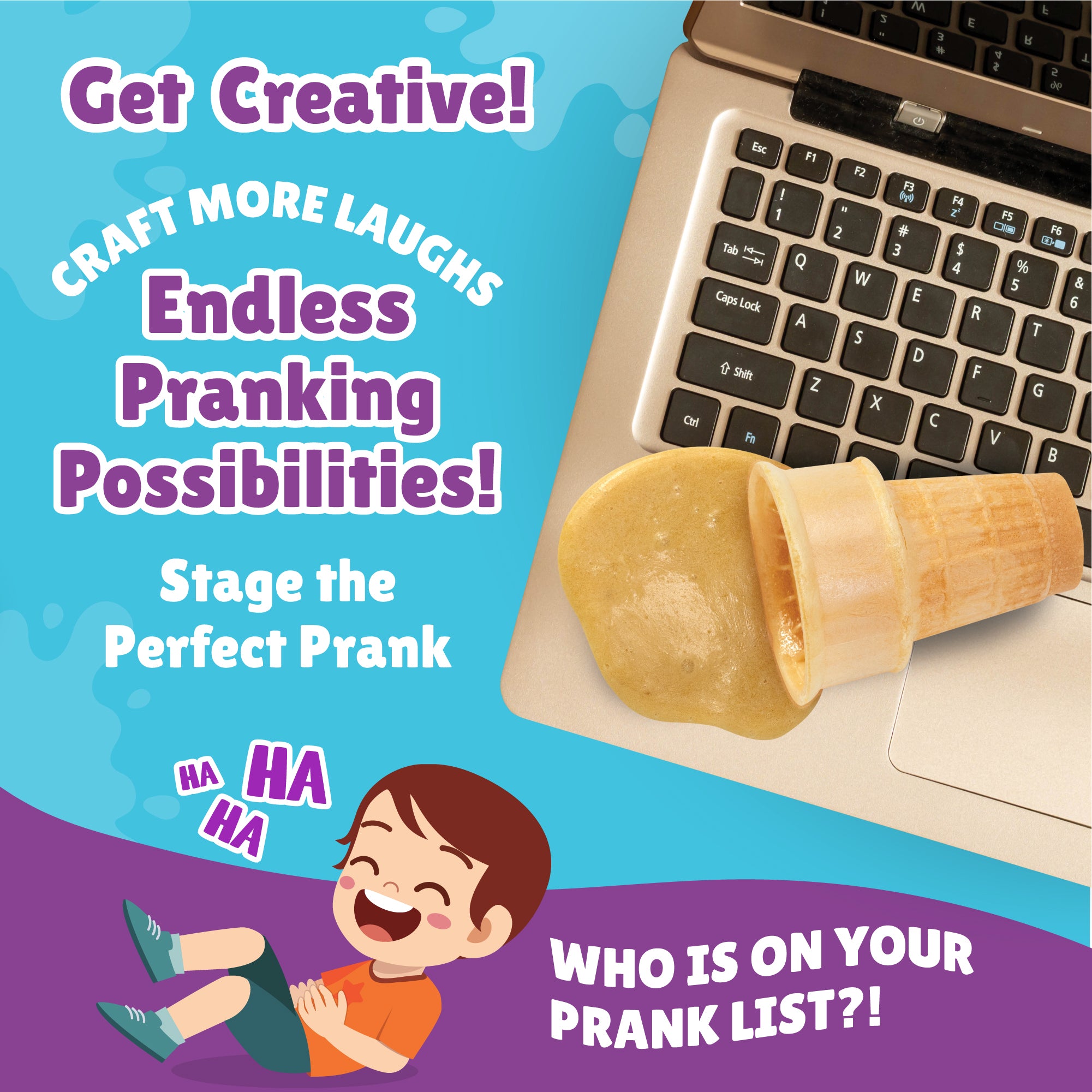 WatchMePrank DIY Ice Cream Cone & Coffee Cup Spill Prank Kit