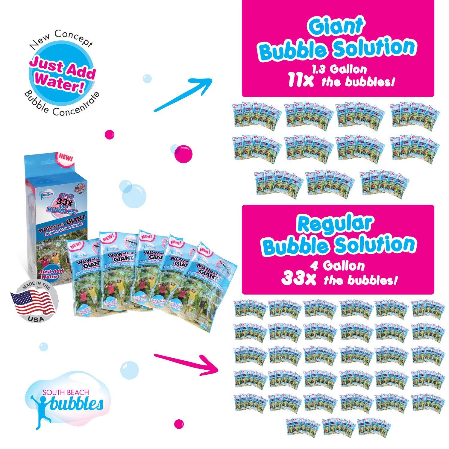 WOWmazing Bubble Concentrate Refill - pouches-pack - Just Add Water! - South Beach Bubbles