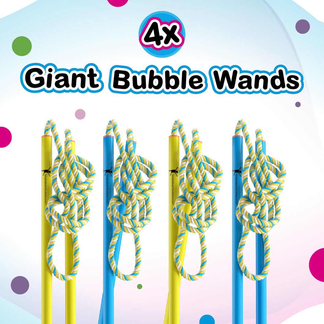 4 Big Bubble Wands: Making Giant Bubbles. Great birthday activity and party favor. Giant Bubble Solution Not Included.